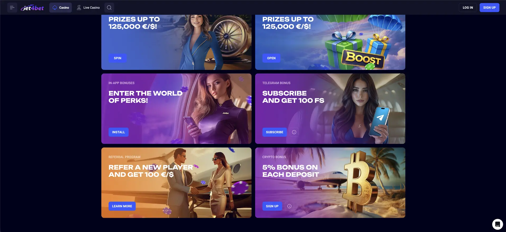 Jet4bet Crypto Casino Australia preview