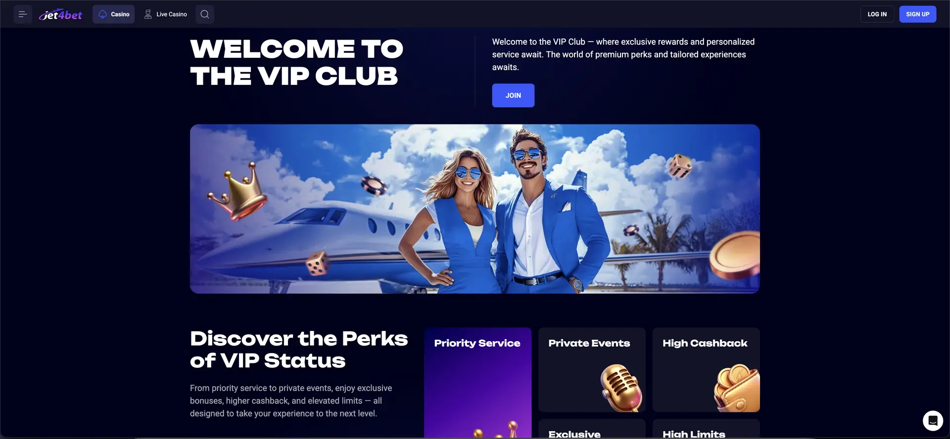 Jet4bet VIP Program Australia preview